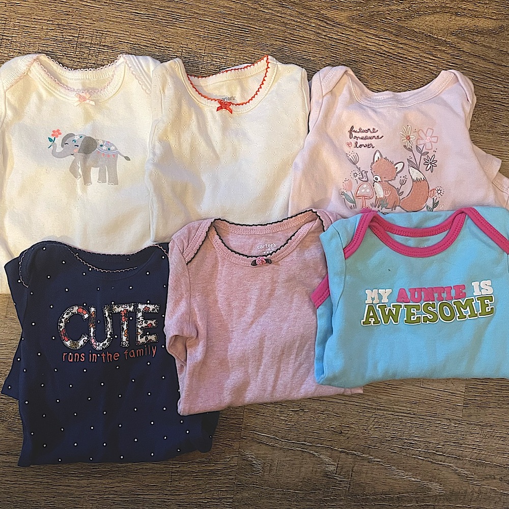 Baby girls long sleeve onesies